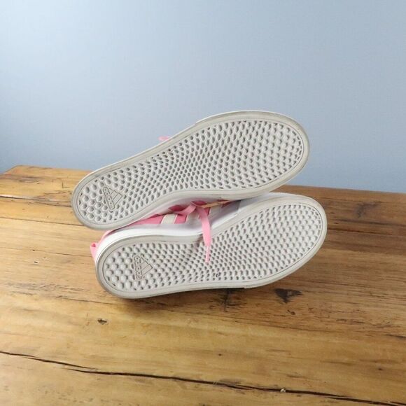 ADIDAS BRAVADA PINK HAWAIIAN FLORAL HIGH TOP PLATFORM CANVAS SNEAKERS SIZE 9.5 - Picture 6 of 11